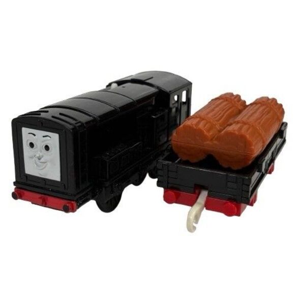 Thomas TOMY Trackmaster DIESEL 1997 1st Ed. Plarail w/ Flatbed Cargo Car VIDEO - Picture 2 of 15